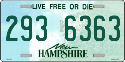 NH license plate 2936363