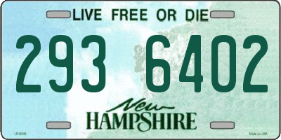 NH license plate 2936402