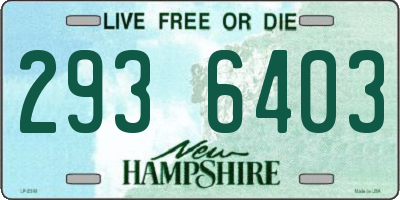 NH license plate 2936403