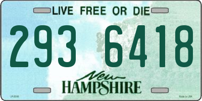 NH license plate 2936418