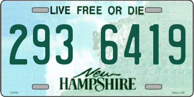 NH license plate 2936419