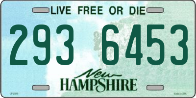 NH license plate 2936453