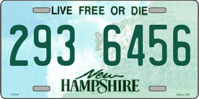 NH license plate 2936456