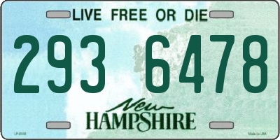 NH license plate 2936478