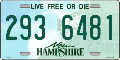 NH license plate 2936481