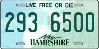 NH license plate 2936500