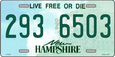 NH license plate 2936503