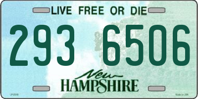 NH license plate 2936506