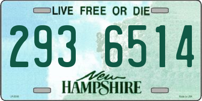 NH license plate 2936514