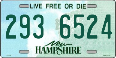 NH license plate 2936524