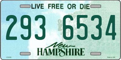 NH license plate 2936534