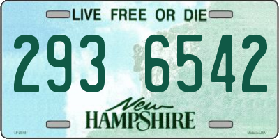 NH license plate 2936542
