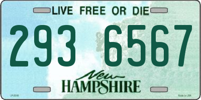 NH license plate 2936567