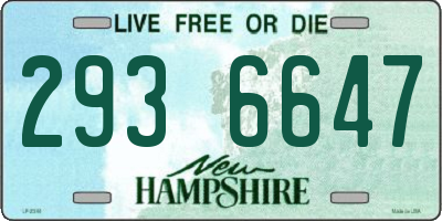 NH license plate 2936647
