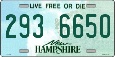 NH license plate 2936650