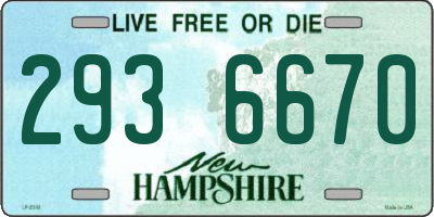 NH license plate 2936670