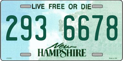 NH license plate 2936678