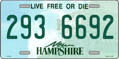 NH license plate 2936692