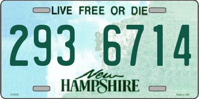 NH license plate 2936714