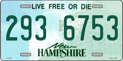 NH license plate 2936753