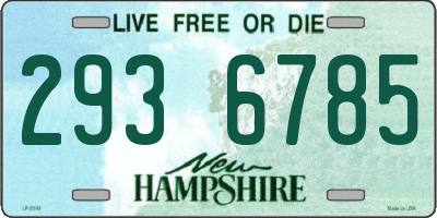 NH license plate 2936785