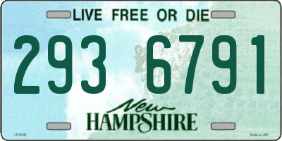 NH license plate 2936791