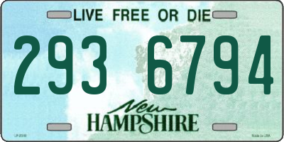 NH license plate 2936794