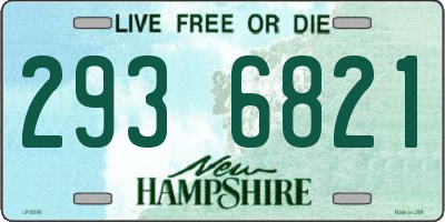 NH license plate 2936821
