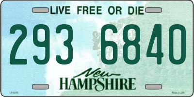 NH license plate 2936840
