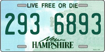NH license plate 2936893