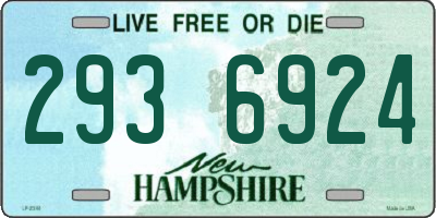 NH license plate 2936924