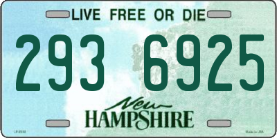 NH license plate 2936925
