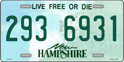 NH license plate 2936931