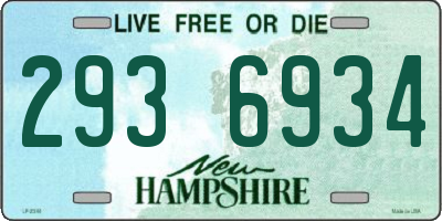 NH license plate 2936934