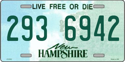 NH license plate 2936942