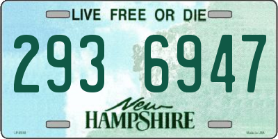 NH license plate 2936947