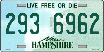 NH license plate 2936962