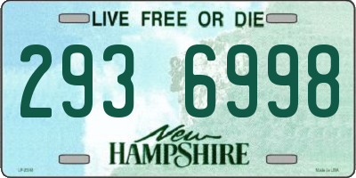 NH license plate 2936998