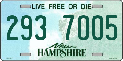 NH license plate 2937005