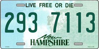 NH license plate 2937113
