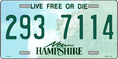 NH license plate 2937114