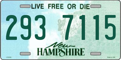 NH license plate 2937115