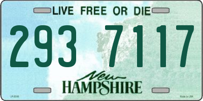 NH license plate 2937117