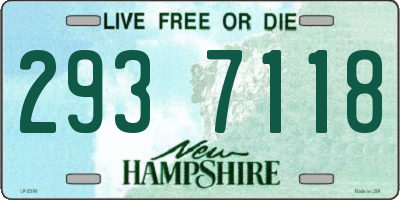 NH license plate 2937118