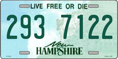 NH license plate 2937122