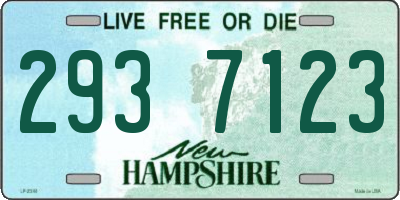 NH license plate 2937123