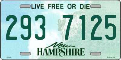 NH license plate 2937125