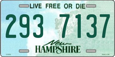 NH license plate 2937137