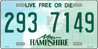 NH license plate 2937149
