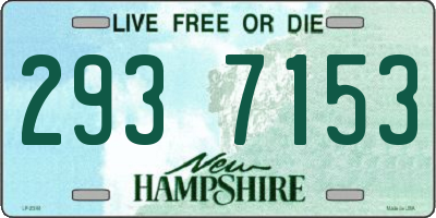 NH license plate 2937153